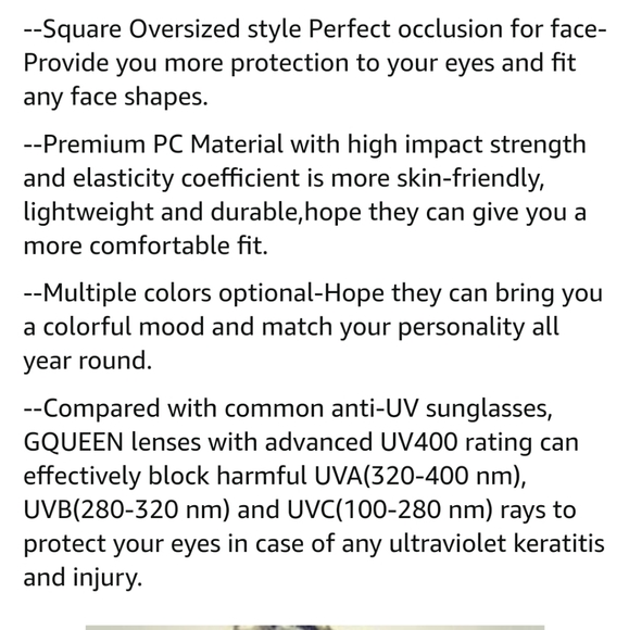 Square Colorblock Glitter Sunglasses - Picture 6 of 16